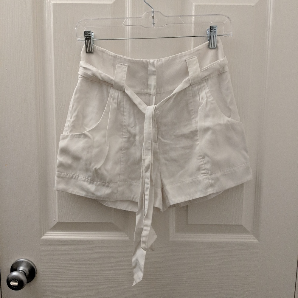 Basic House White High Rise Shorts